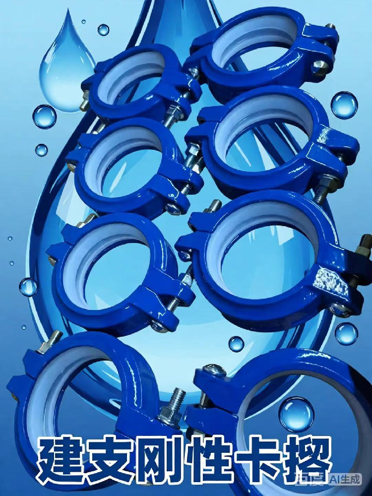 建支牌飲用水管件，藍(lán)色剛性卡箍